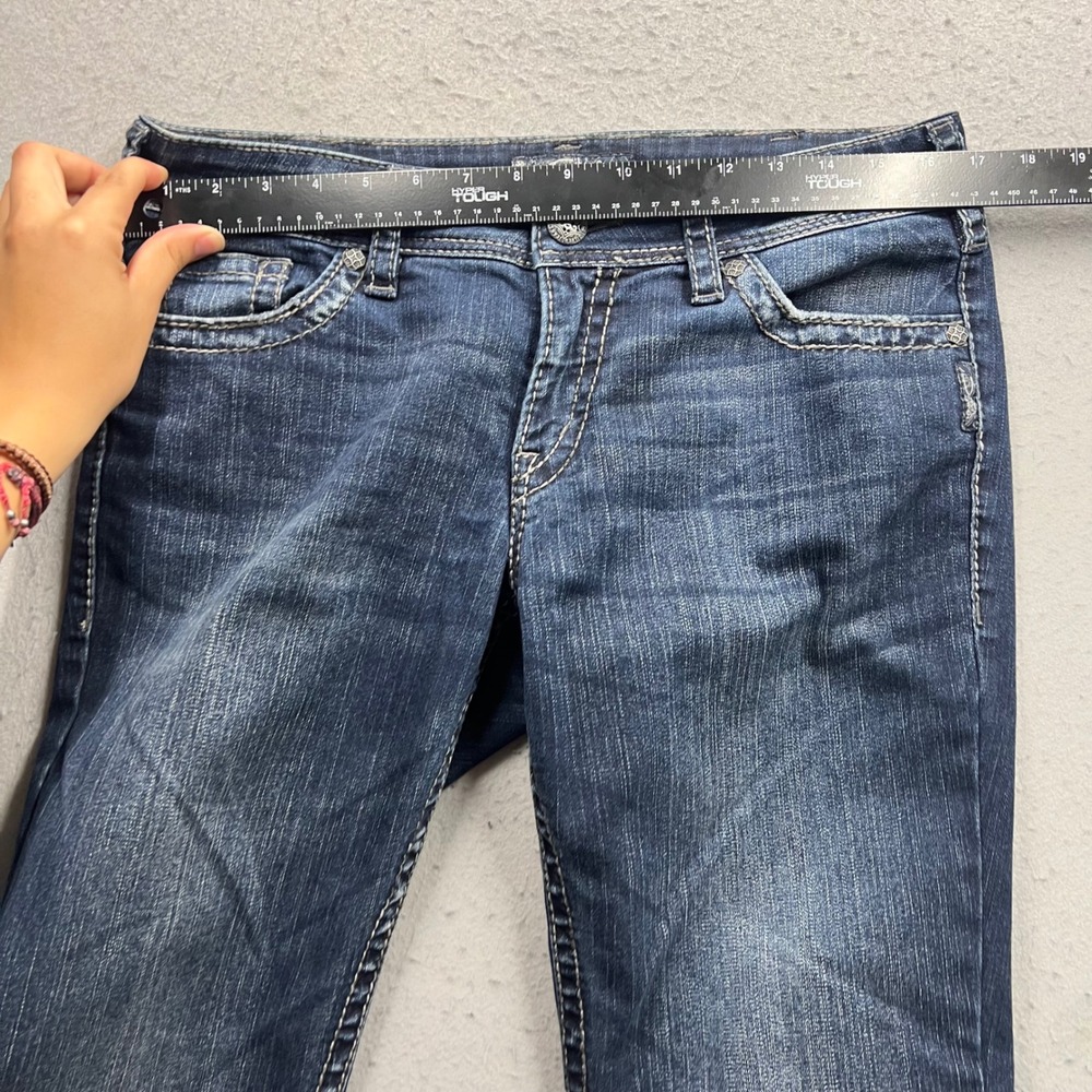 Silver Jeans Co Suki Surplus Mid Rise Bootcut Jeans Dark Wash W31 L30 2402 - Picture 4 of 10